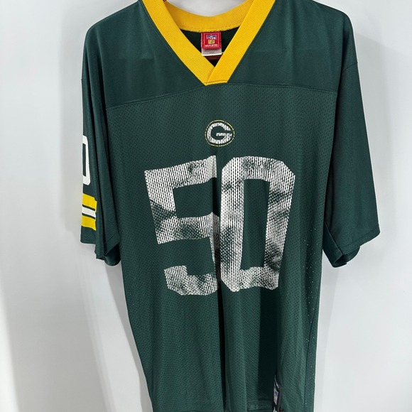 Reebok Other - Green Bay Packers AJ Hawk #50 Reebok Mens Green Team Graphic V-Neck Jersey M